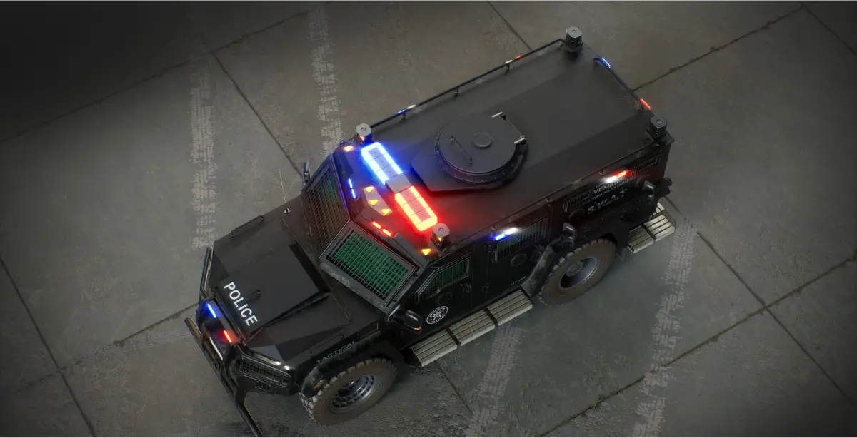 Police Tactical Truck Texturing & Lighting