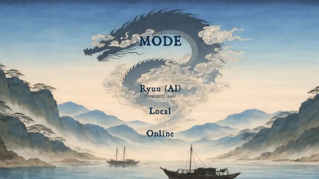 JIN gameplay overview - board, pieces, minimal UI