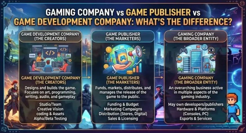 Gaming Company vs Game Publisher vs Game Development Company: What’s the Difference? 1 Gaming Company vs Game Publisher vs Game Development Company
