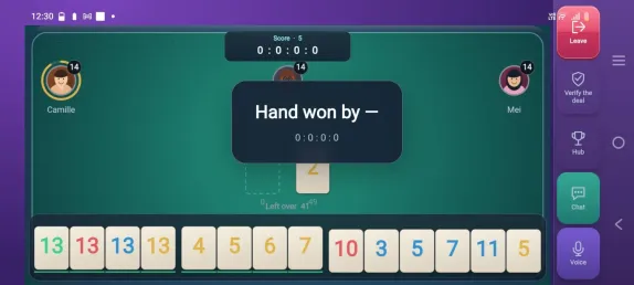 Okey tile game interface in the Joy Mates multiplayer hub