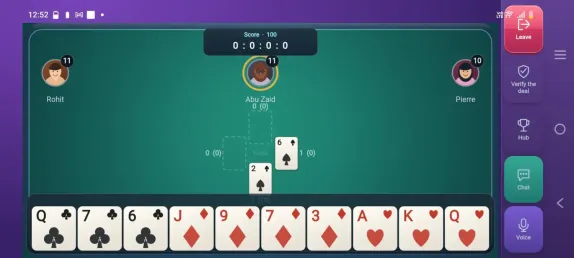 Teen Patti card game interface in the Joy Mates multiplayer hub