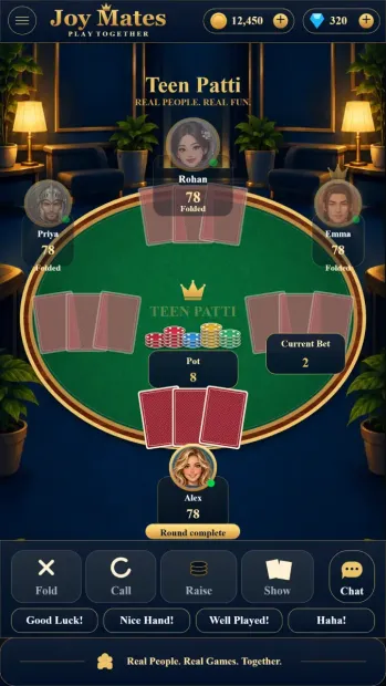 Joy Mates mobile interface screenshot