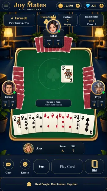 Joy Mates mobile interface screenshot