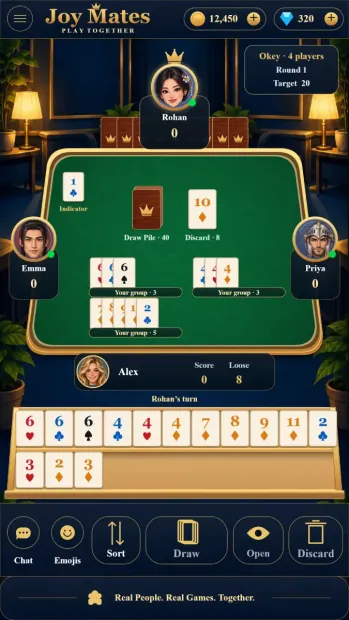Joy Mates mobile interface screenshot