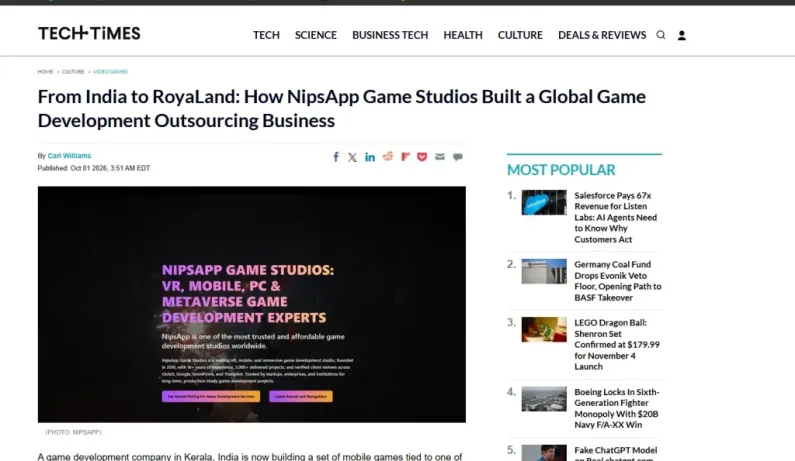 NipsApp Game Studios featured in TechTimes 1 NipsApp Game Studios featured in TechTimes